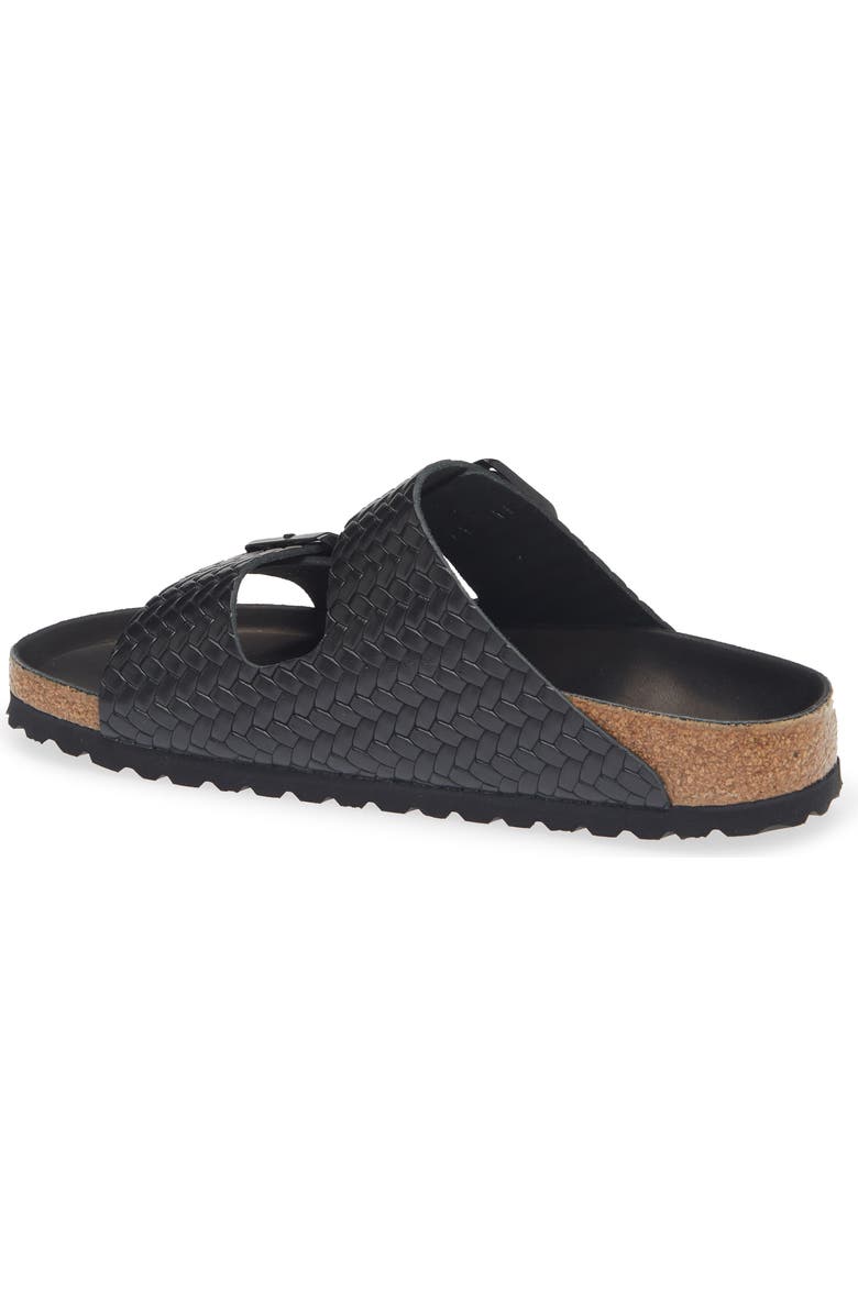 Birkenstock Arizona Woven Embossed Slide Sandal, Alternate, color, Black