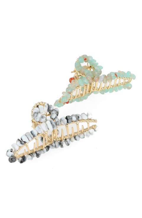 Set of 2 Roxy Assorted Jaw Hair Clips