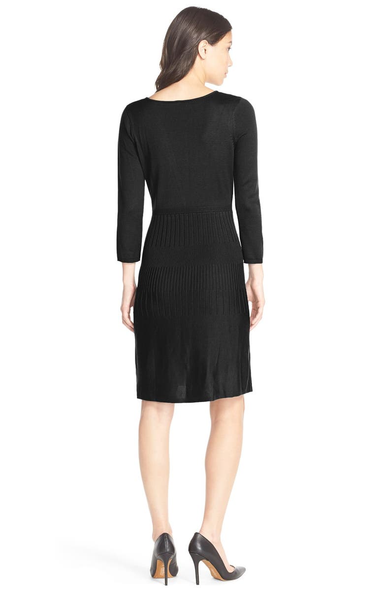 Marc New York Ribbed Fit & Flare Sweater Dress, Alternate, color, 