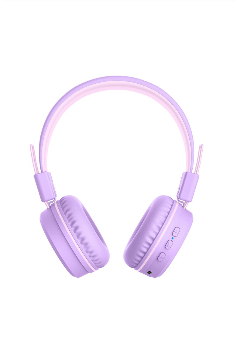 KidJamz KJ55BT Bluetooth Wireless Headphones for Kids w/ LED Lights, Alternate, color, Lavender