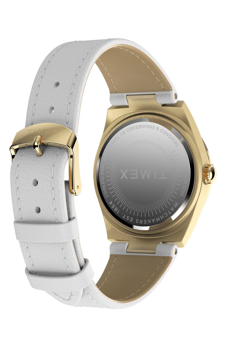 Timex<sup>®</sup> Simone Leather Strap Chronograph Watch, 38mm, Alternate, color,