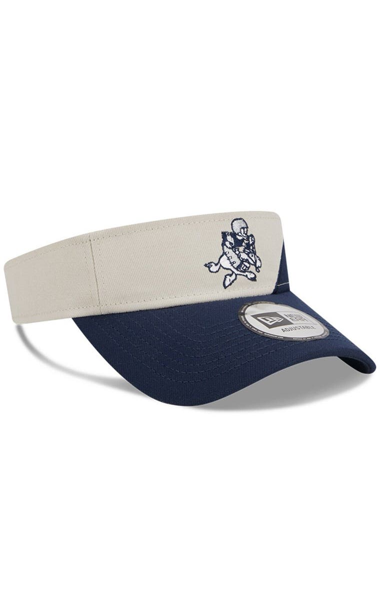 New Era Men's New Era Cream/Navy Dallas Cowboys 2023 Sideline Historic Adjustable Visor, Alternate, color, Cream