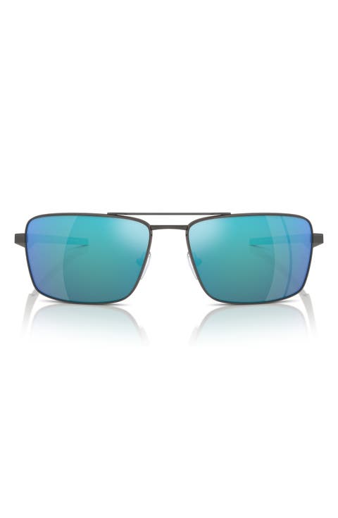 x Scuderia Ferrari 60mm Polarized Rectangular Sunglasses