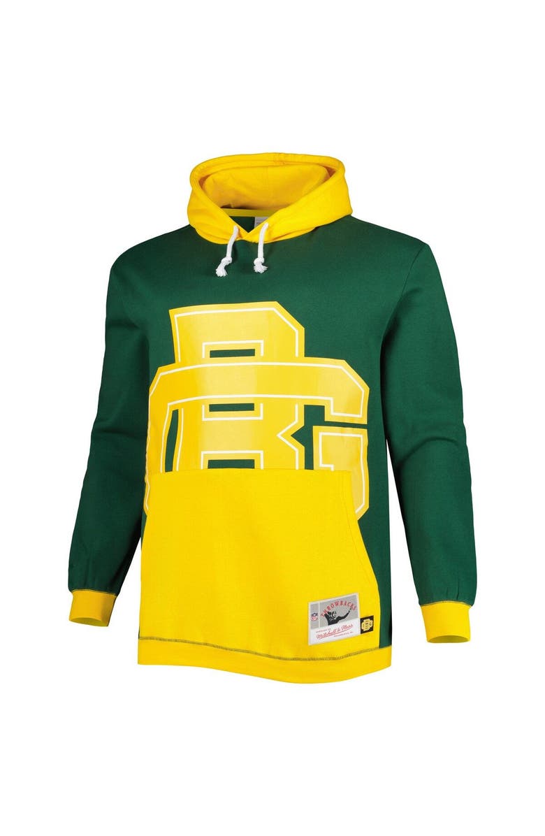 Mitchell & Ness Men's Mitchell & Ness Green/Gold Green Bay Packers Big & Tall Big Face Pullover Hoodie, Alternate, color, Green