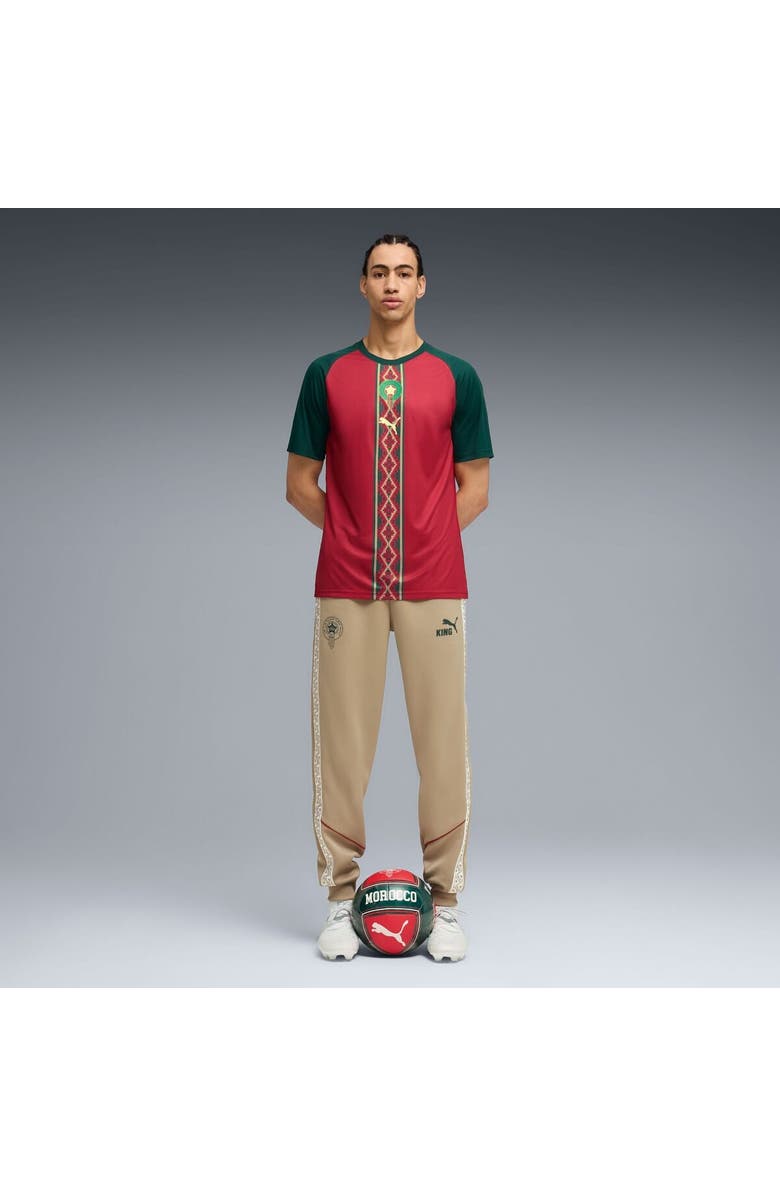 PUMA Men's Puma Crimson Morocco National Team Pre-Match Jersey, Alternate, color, Crimson