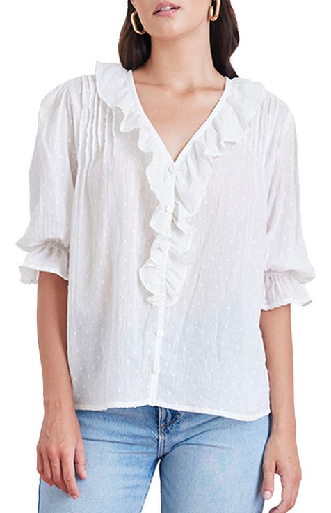 Chloe Cotton Ruffle Shirt