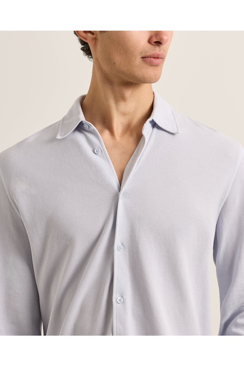 Giles Garment Dye Tailored-Fit Shirt, Alternate, color, Surfside Blue