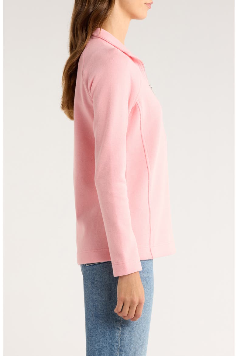 New Aruba Stretch Cotton Half Zip Pullover, Alternate, color, QUARTZ PINK