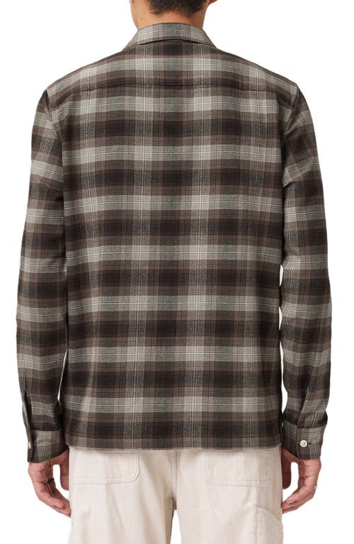 Allsaints Iniko Plaid Cotton Flannel Button-up Shirt In Brown