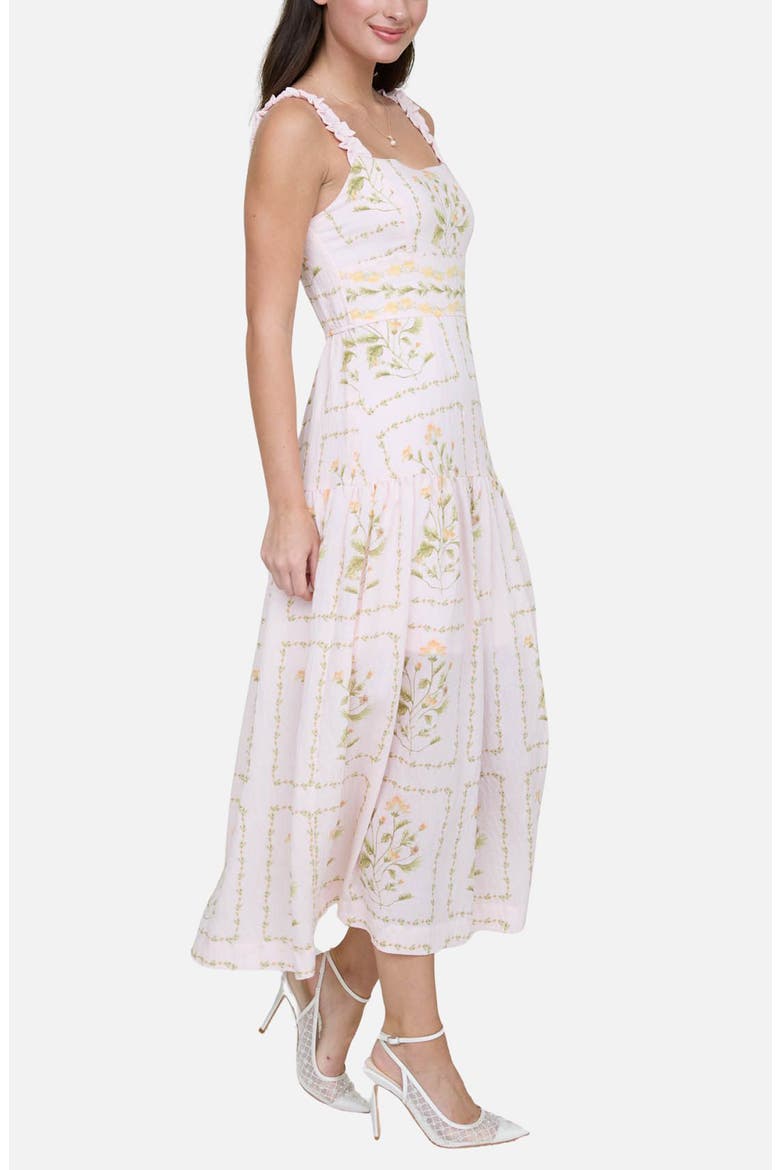 Floral Midi Dress, Alternate, color, LIGHT PINK MULTI
