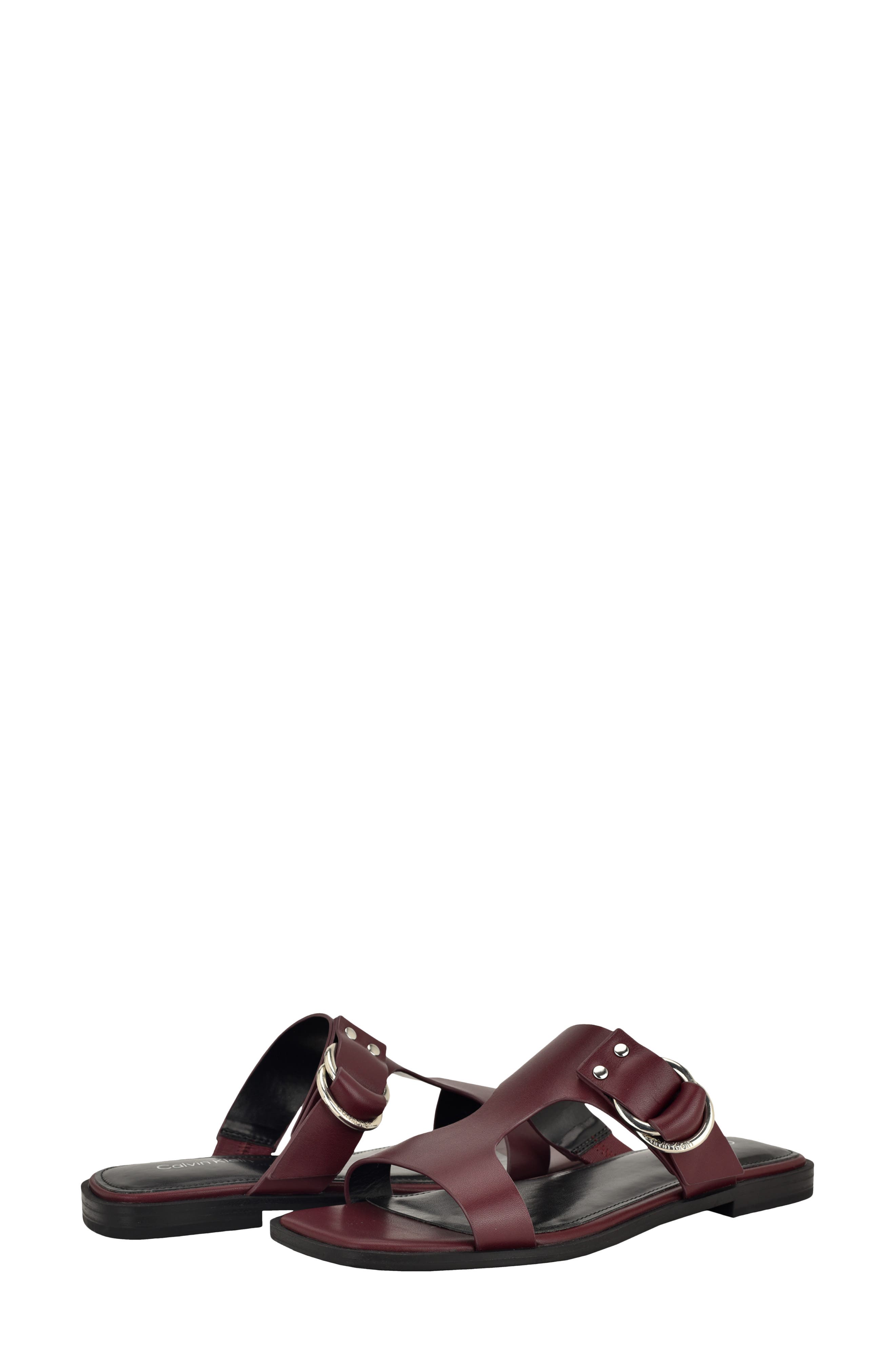 Meritt Slide Sandal, Alternate, color, DARK RED 600