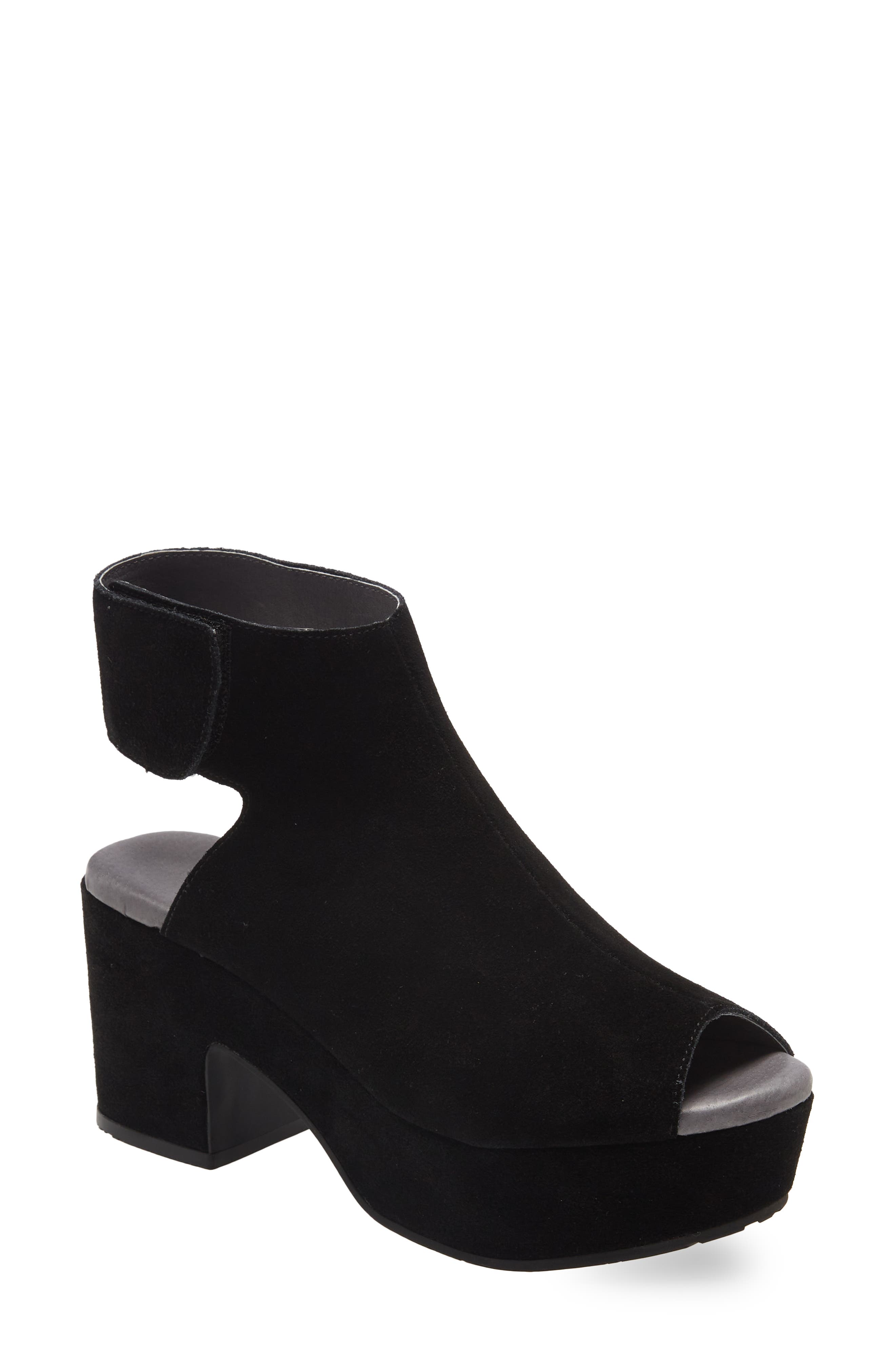 Chocolat Blu Gabby Block Heel Sandal, Main, color, Black Suede