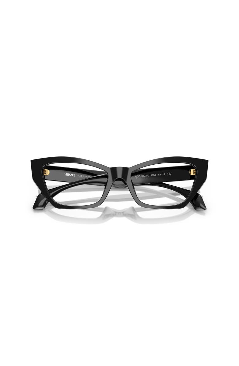 Versace 52mm Cat Eye optical glasses, Alternate, color, Black