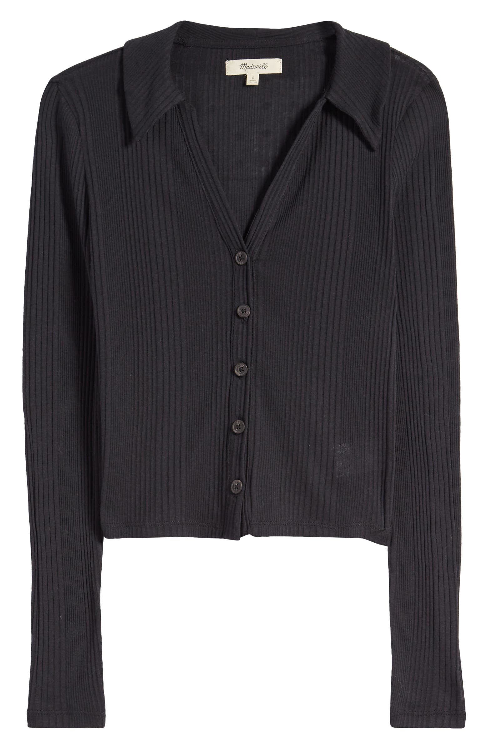 Madewell Variegated Rib V-Neck Polo | Nordstromrack