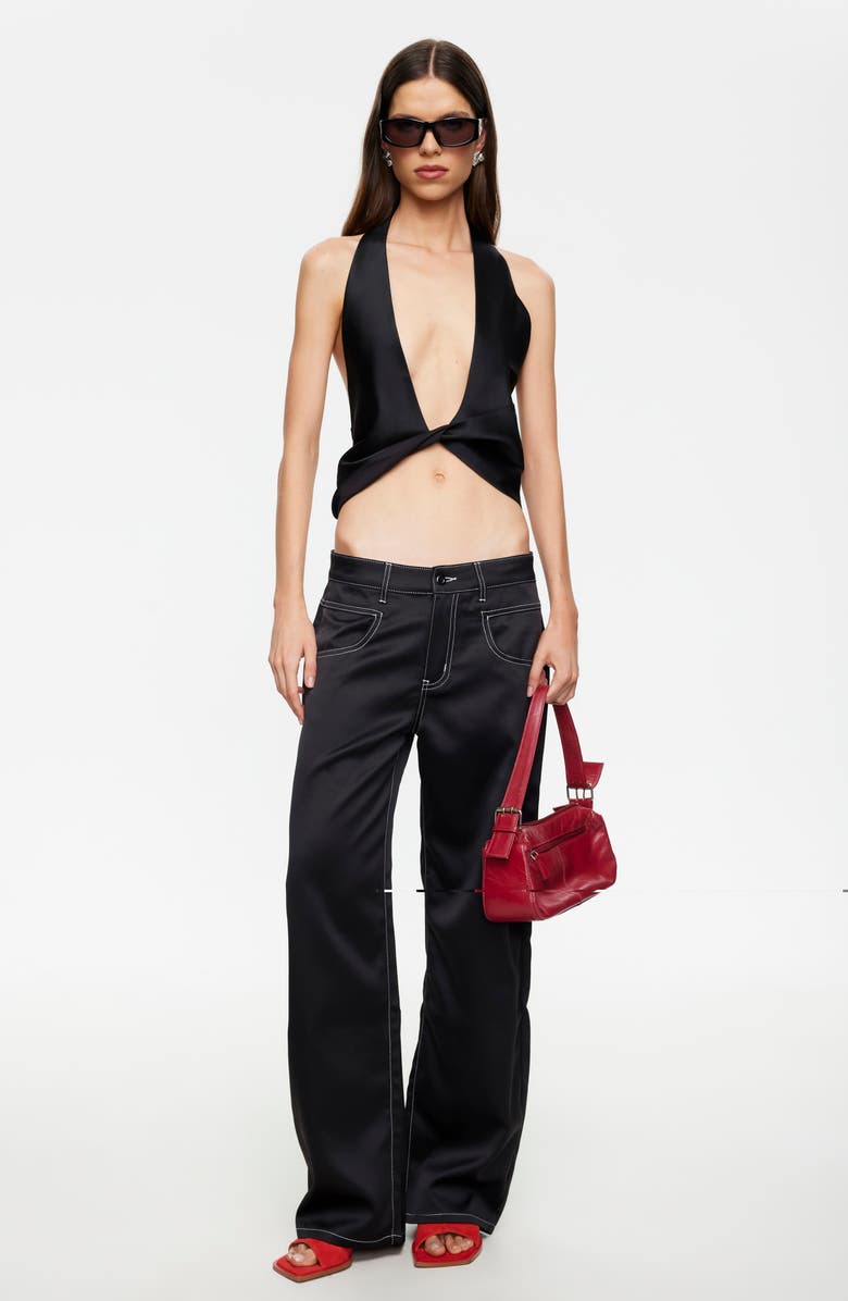LIONESS Serenity Straight Leg Pants, Alternate, color, Noir