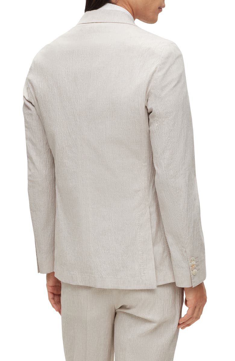 BOSS Stretch Cotton & Linen Sport Coat, Alternate, color, Light Beige