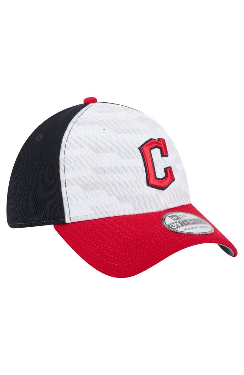 New Era Men's New Era Navy/Red Cleveland Guardians 2025 MLB Clubhouse 39THIRTY Flex Hat, Alternate, color, Navy