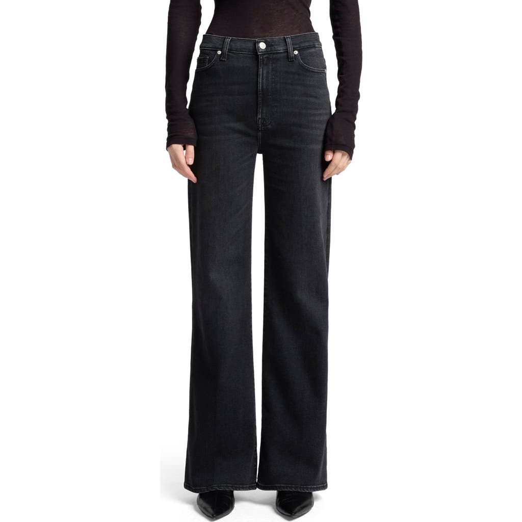 7 For All Mankind Jo Ultra High Waist Wide Leg Jeans In Burgundy