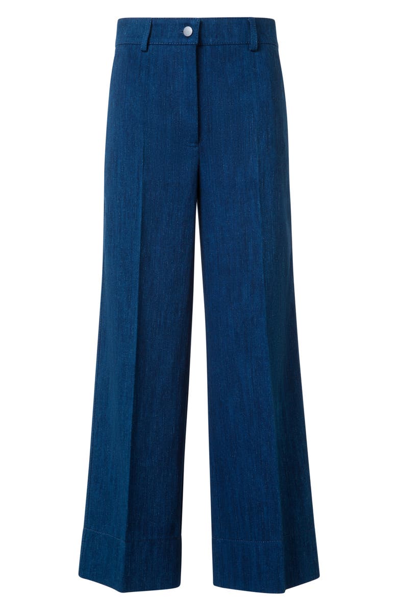 Akris punto Chiara High Waist Crop Wide Leg Jeans, Alternate, color, Ink Denim