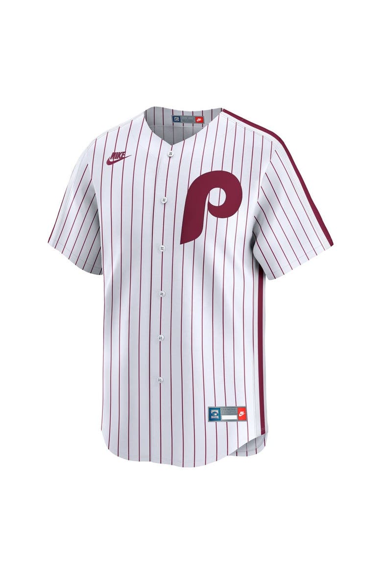 Men's Nike White Philadelphia Phillies Throwback Cooperstown Collection Limited Jersey, Alternate, color, White