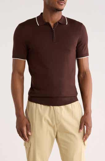 DENIM AND FLOWER Quarter Zip Polo Sweater