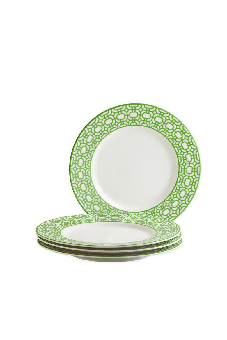 Newport Verde Garden Gate Salad Plate - Porcelain - Set 4, Alternate, color, GREEN