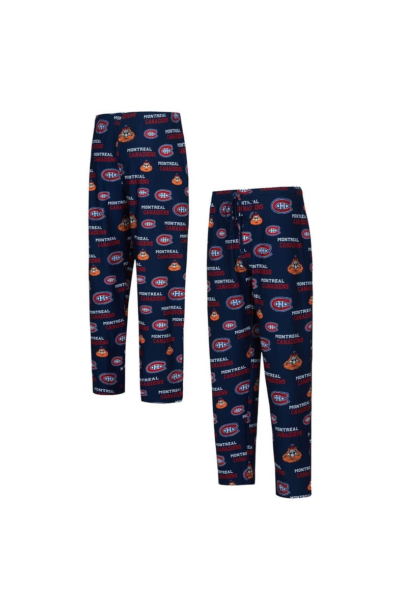 CONCEPTS SPORT Men's Concepts Sport  Navy Montreal Canadiens All Over Print Knit Pants, Main, color, 