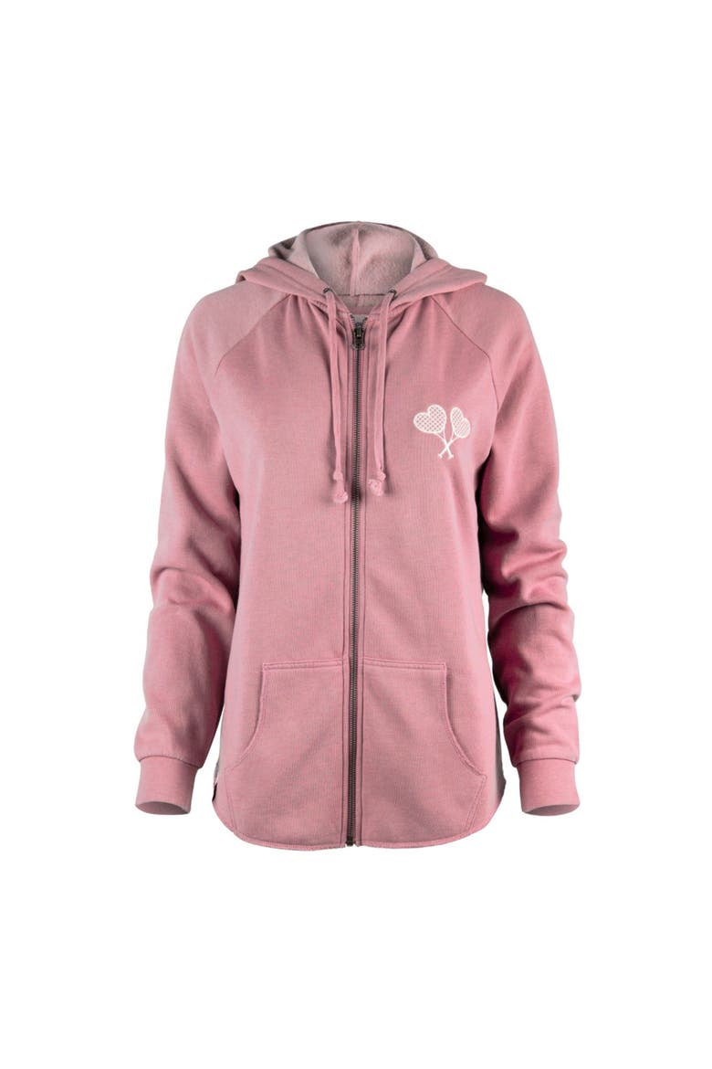 Women's Courtney Lightweight Wash Zip Hoodie, Main, color, Dusty Rose