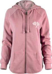 Love All Tennis Women's Courtney Lightweight Wash Zip Hoodie