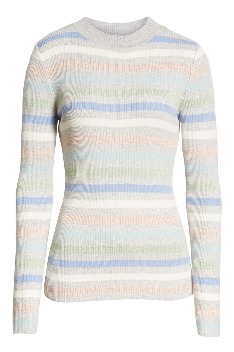 x Atlantic-Pacific Shimmer Stripe Sweater, Alternate, color, GREY MULTI STRIPE