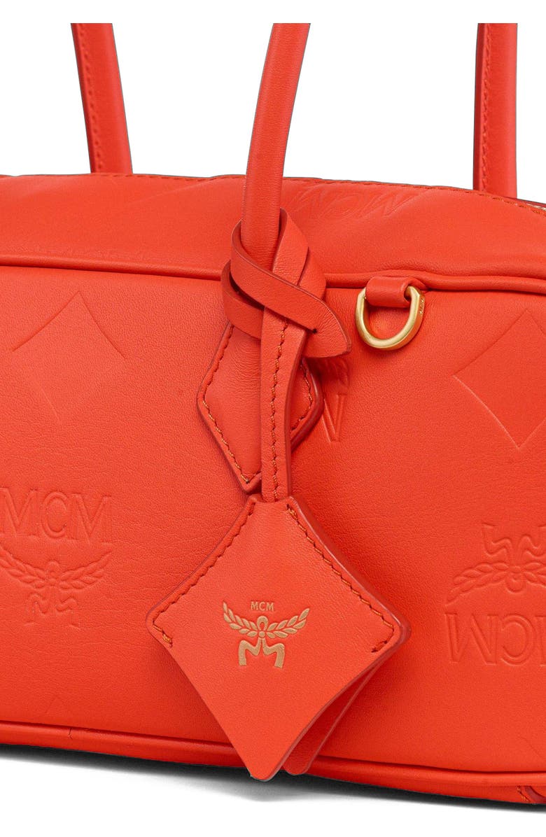 MCM Aren Shoulder Bag in Maxi Monogram Leather, Alternate, color, Orange