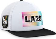 FANATICS Men's Fanatics White/Black LA28 Summer Olympics On Deck A-Frame Trucker Adjustable Hat