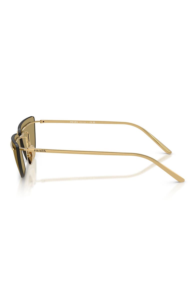 64mm Oversize Butterfly Sunglasses, Alternate, color, GOLD / GREEN OLIVE