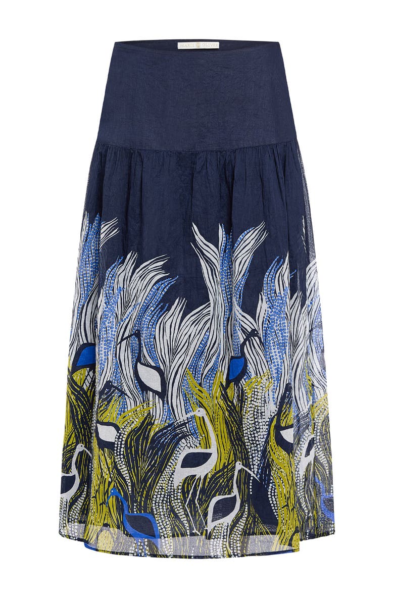 Marie Oliver Owens Skirt, Alternate, color, Heron