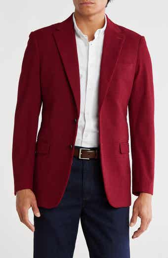 T.R. PREMIUM Slim Fit Solid Cotton Blend Textured Blazer