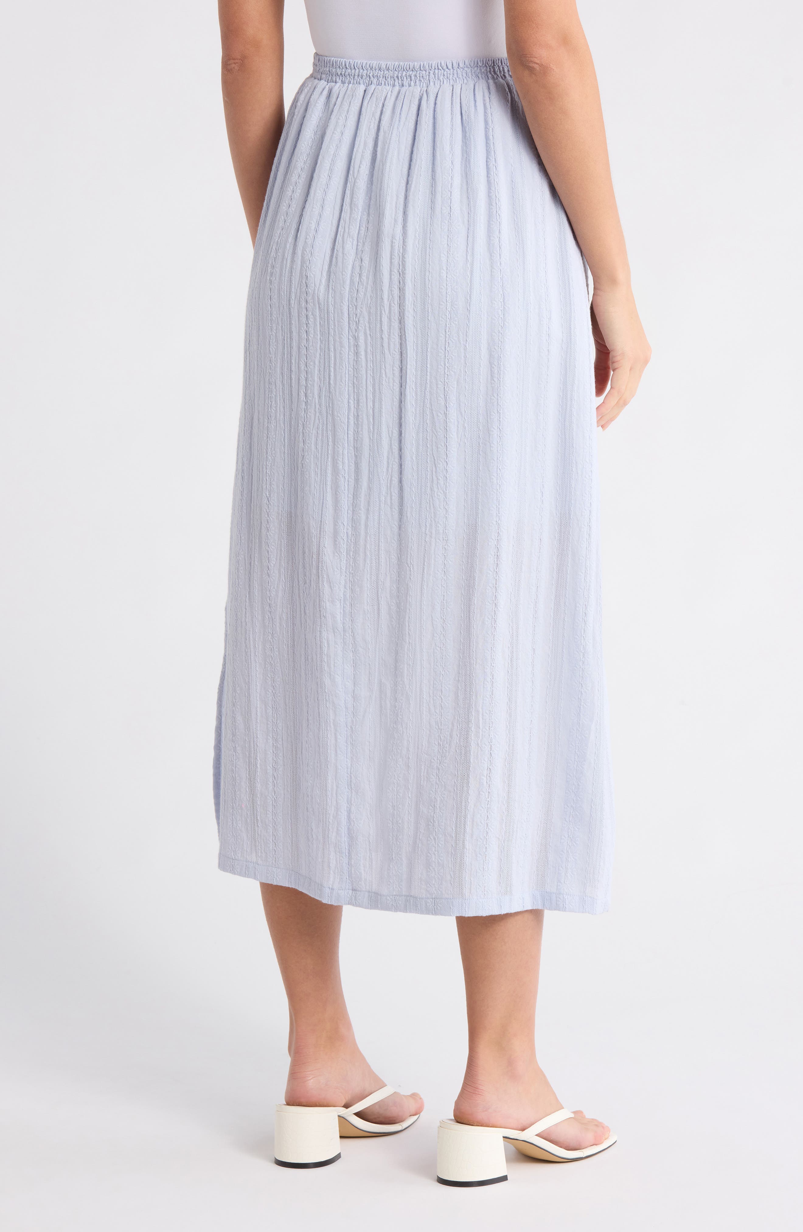 Cotton Jacquard Midi Skirt - image 4