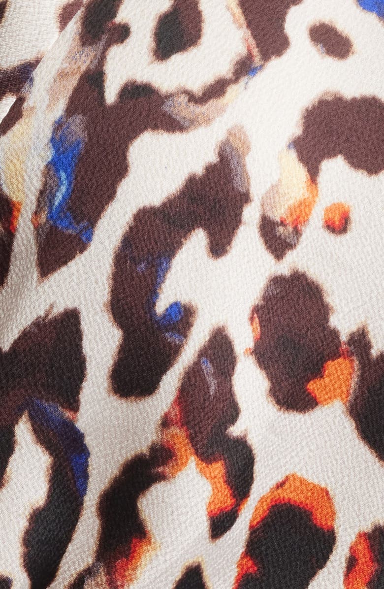 Tahari ASL Side Tie Wrap Top, Alternate, color, Sand Royal Leopard