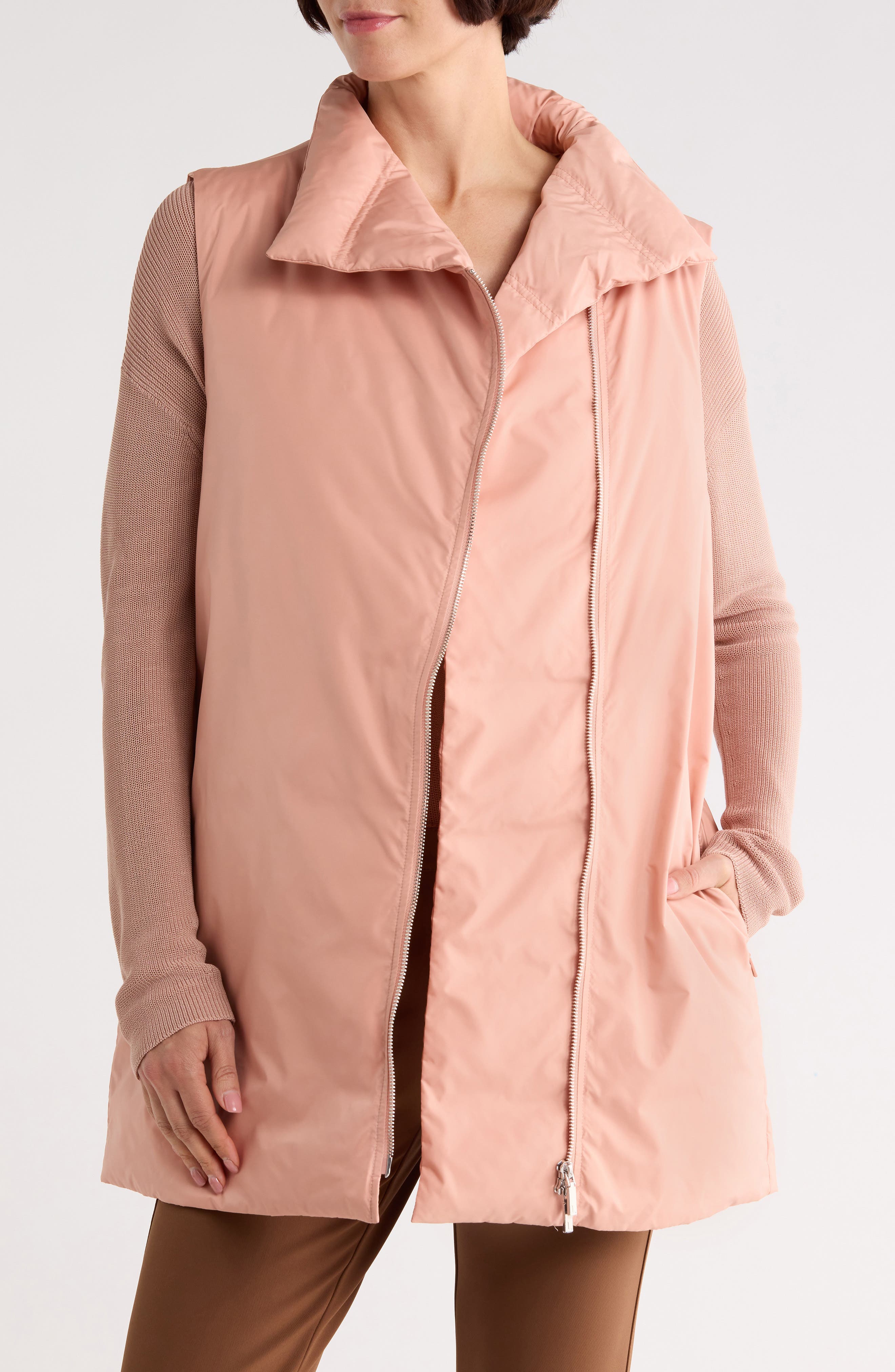 Lafayette 148 New York Zip Front Down Puffer Vest