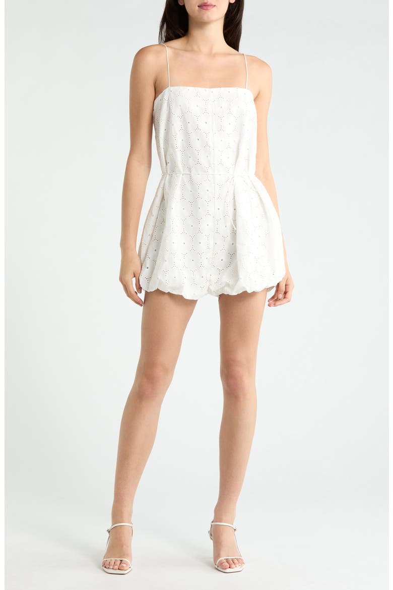 Rosella Eyelet Romper, Main, color, DOLCE BRODERIE WHITE