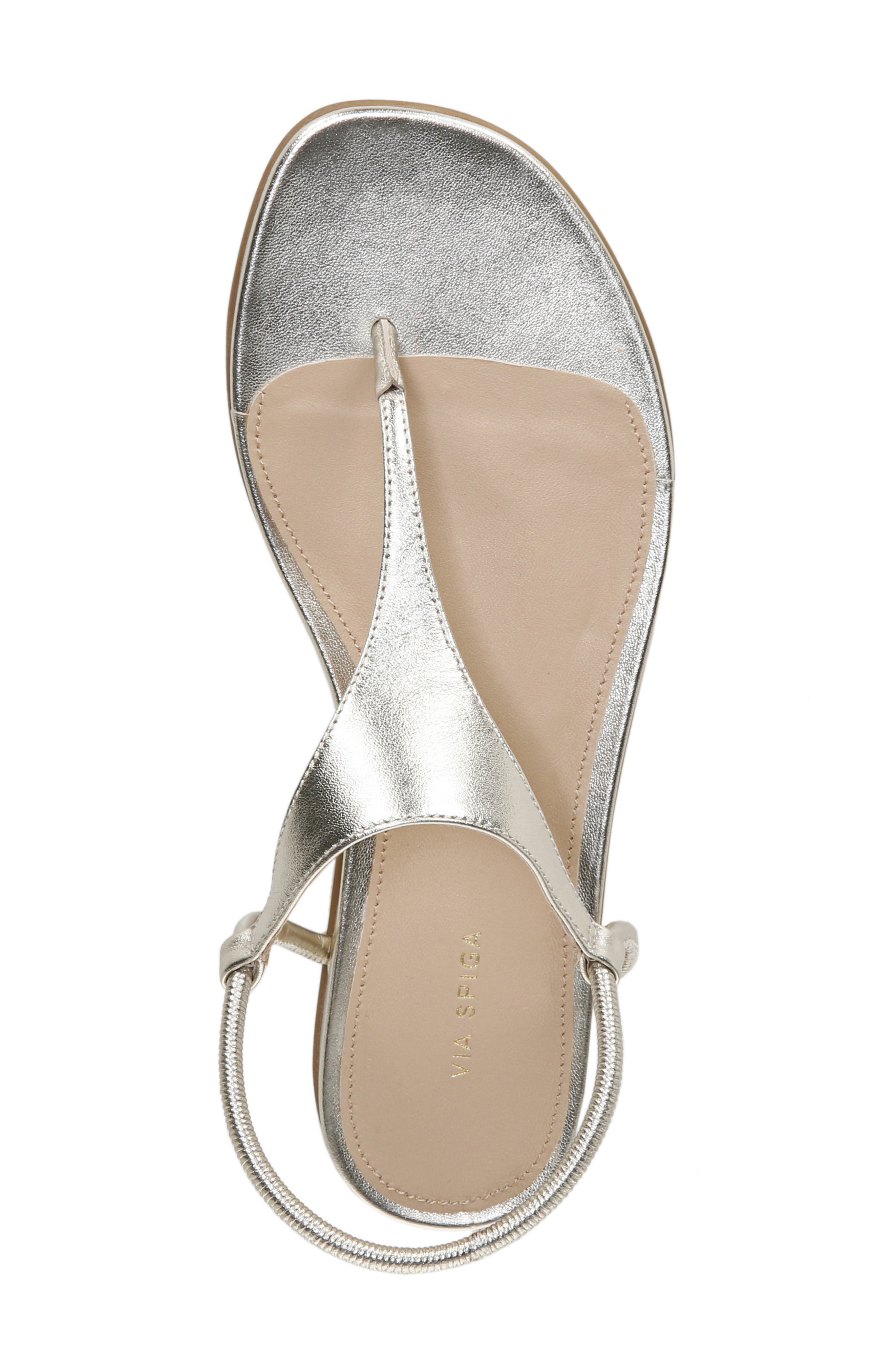 Pixey Wedge Sandal, Alternate, color, GOLD LEATHER