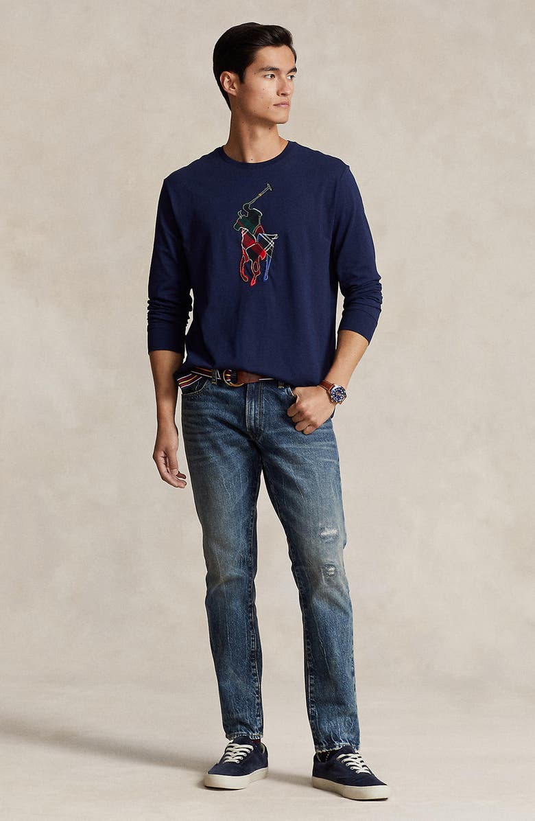 Polo Ralph Lauren Appliqué Logo Long Sleeve T-Shirt, Alternate, color,