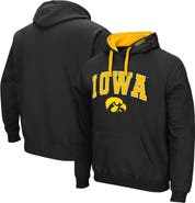 COLOSSEUM Men's Colosseum Black Iowa Hawkeyes Big & Tall Arch & Logo 2.0 Pullover Hoodie