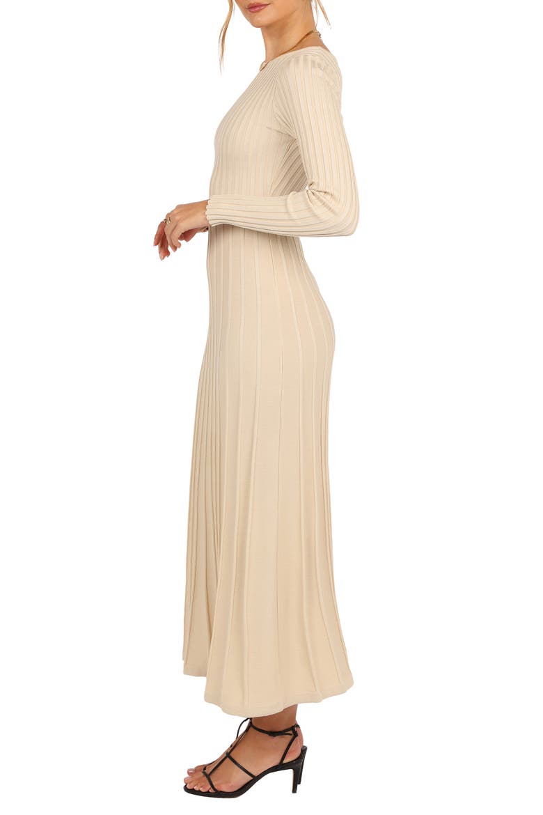 Alison Long Sleeve Rib Maxi Dress, Alternate, color, CREAM