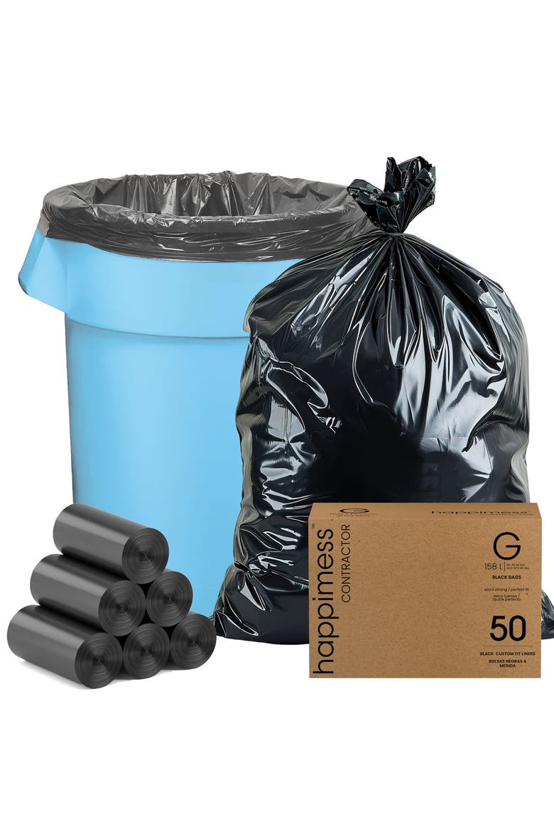 42-Gallon (159L) Heavy Duty Contractor Trash Bags, Alternate, color, White, Lemon, 8-Gal