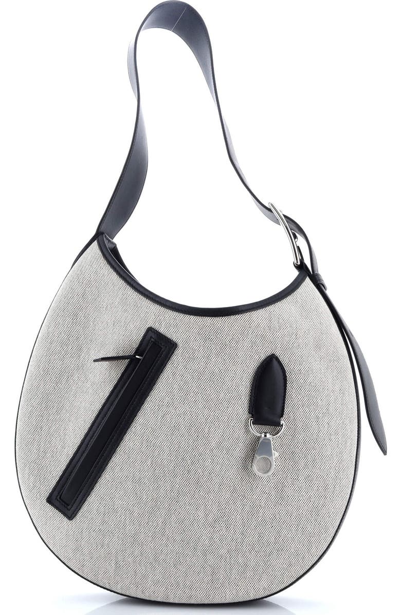 Pre-Owned Hermes Arcon Bag Toile and Leather, Main, color, Black