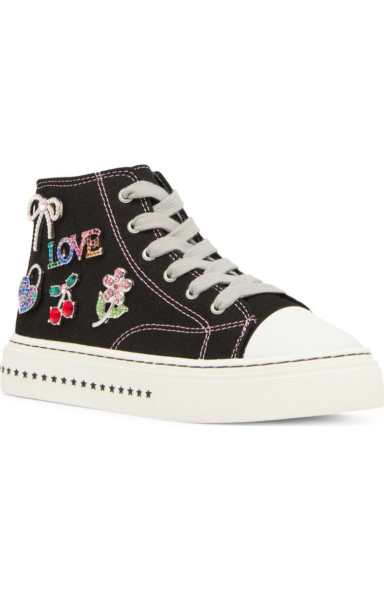 Steve Madden Kids' Jjoycee High Top Sneaker, Main, color, Black