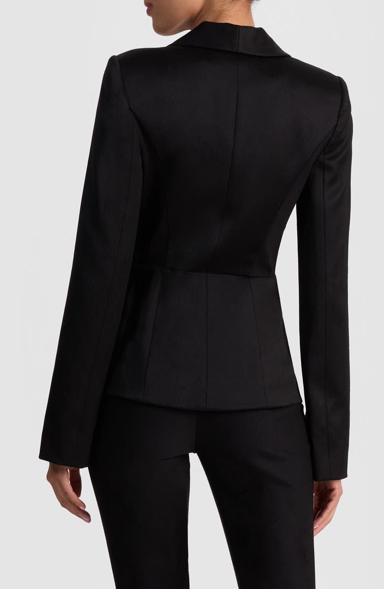 Alice + Olivia The Sculpt Blazer, Alternate, color, Black