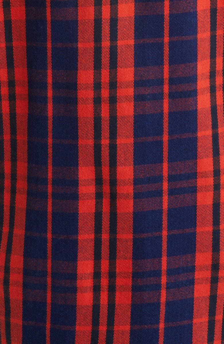 ICECREAM Flapjack Plaid Cotton Flannel Button-Up Shirt, Alternate, color, Indigo