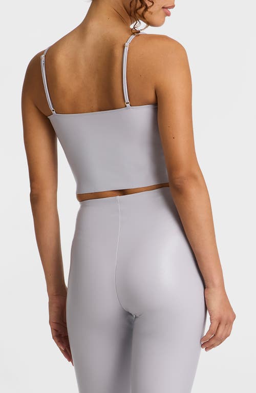 Commando Faux Leather Crop Camisole In Purple