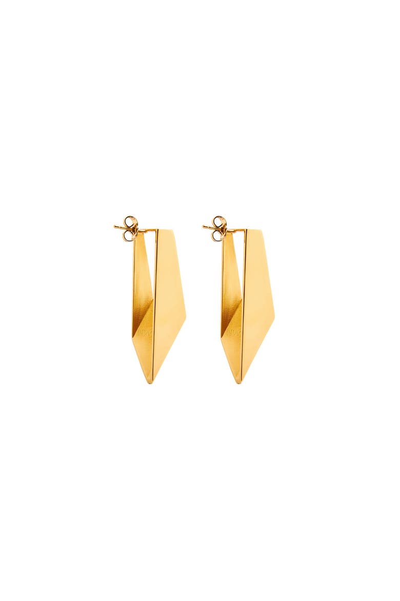 Oblique Earrings, Alternate, color, Gold